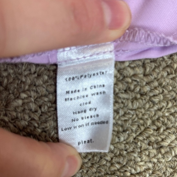 pleat: Girls / Tween Style Josie Dress Purple, Size 10 - Picture 9 of 9